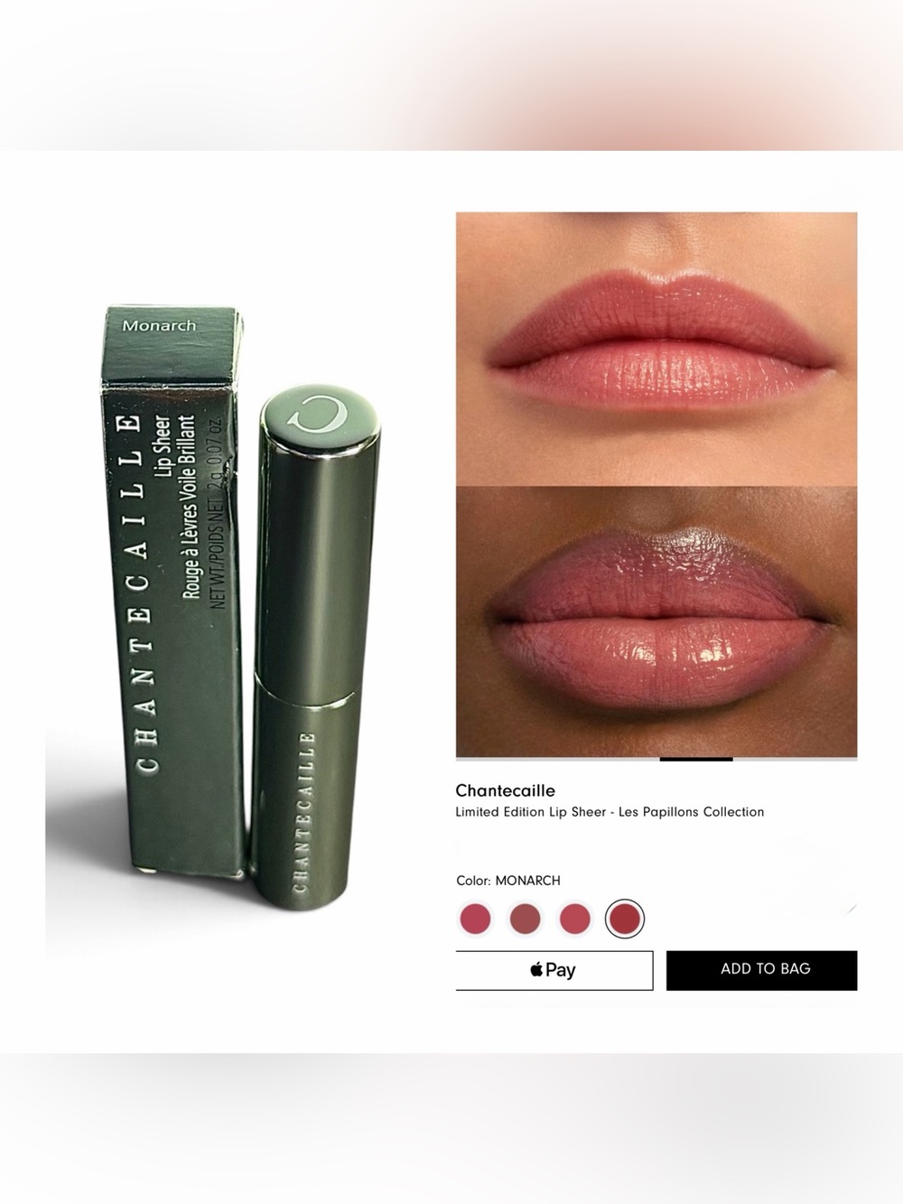 Chantecaille Lip Sheer Butterfly Lip in Shade Monarch- Limited Edition!